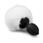 Plug Anal Silicona chico Pompon Blaco (PSC-PP-B) - Imagen 2