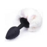 Plug Anal Silicona chico Pompon Blaco (PSC-PP-B)