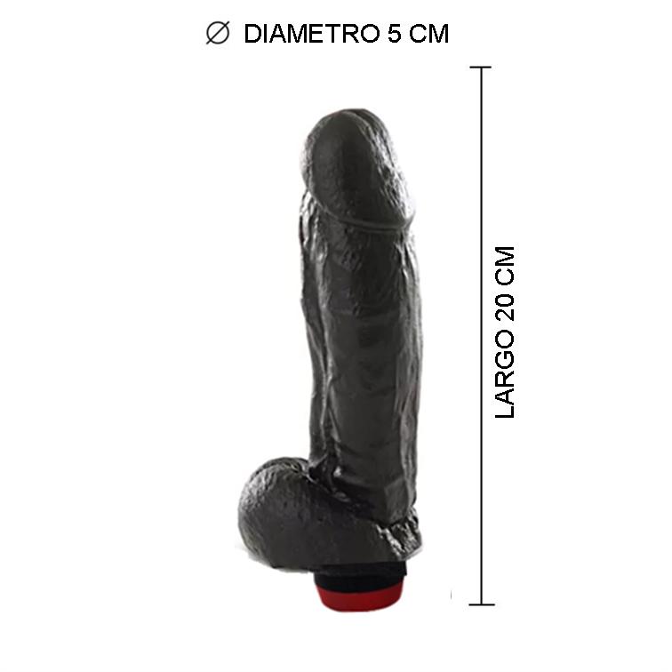 Imagen551 Realistico Bestia Black con vibro en base (V-113) - Imagen 1