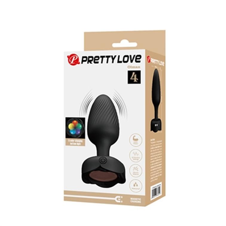 Imagen9 Pretty Love - Olman 4 Plug anal vibrador con luces led USB (PL-Olman) - Imagen 1