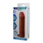 Pretty Love - Funda Extensora de 1 pulgada Moreno con Anillo Testicular (PL-FA-01-M)