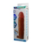 Pretty Love - Funda Extensora de 2 pulgadas Moreno con Anillo Testicular (PL-FA-02-M)