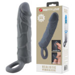 Pretty Love – Funda Ext. texturada con Anillo Testicular Gris 3 (PL-FA-10)