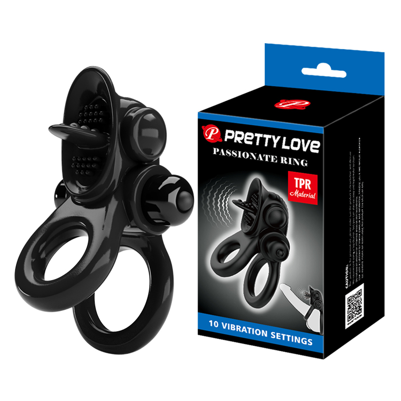 BI-210239_01 Pretty Love - Anillo Doble con Lengua Est. de Clitoris (PL-21) - Imagen 1