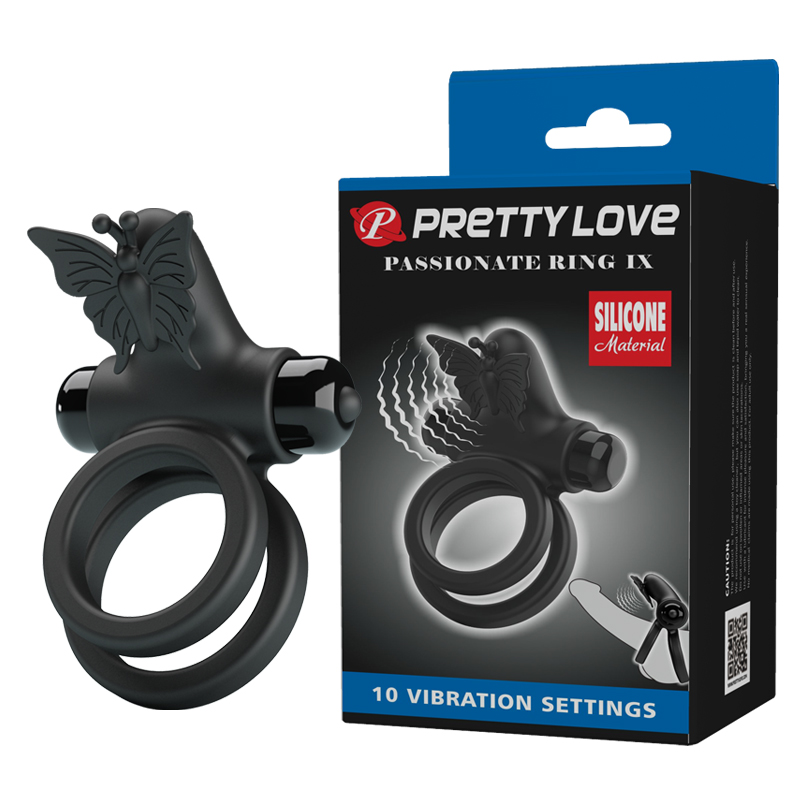 BI-210296_01 Pretty Love – Anillo Doble con Mariposa Est. de Clitoris (PL-22) - Imagen 1