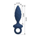 Pretty Love - Plug Anal Texturado De Silicona Flexible Mr. Play Azul (PL-PA-A1) - Imagen 2